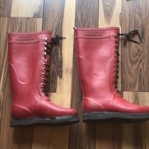 Ilse Jacobsen Red Rubber Boot Used 38 Used